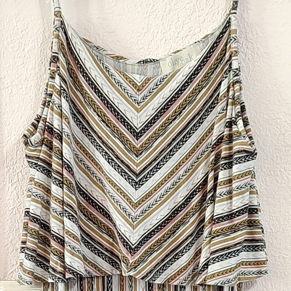 Olive & Oak Chevron Striped Maxi Dress - Picture 3 of 4